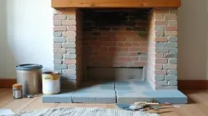 Jak pomalować kominek w salonie