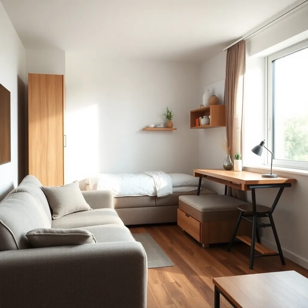 Salon z sypialnią 20m2