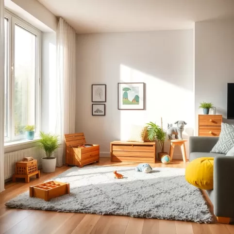 Kącik dla dziecka w salonie